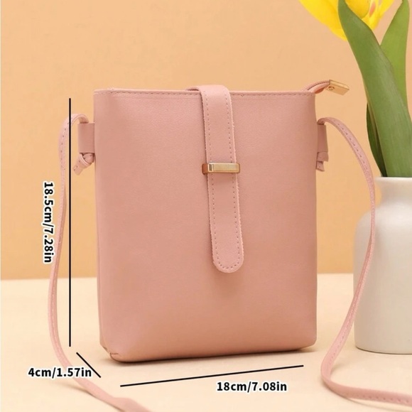 ⚠️Clearance Solid Pink Crossbody Bag - Picture 2 of 6